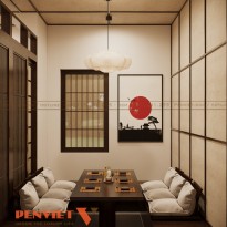 Thiết kế nhà hàng Nhật tại Ba Đình, Hà Nội của chị Oanh